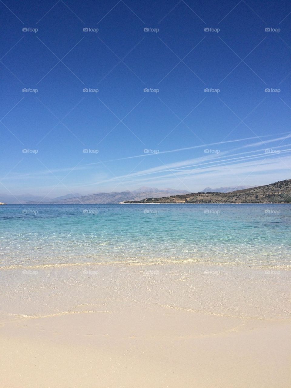 Ivory coast and beautiful nature of Ksamil coastline 