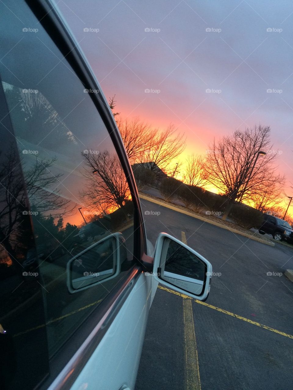 Reflection of sunset