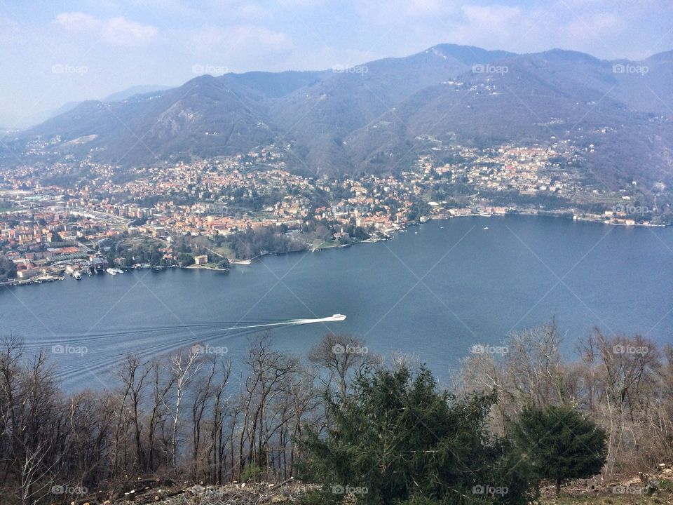 Como lake from the Brunate hill 