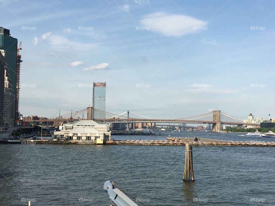 Brooklyn Bridge from Governor’s Island Ferry 