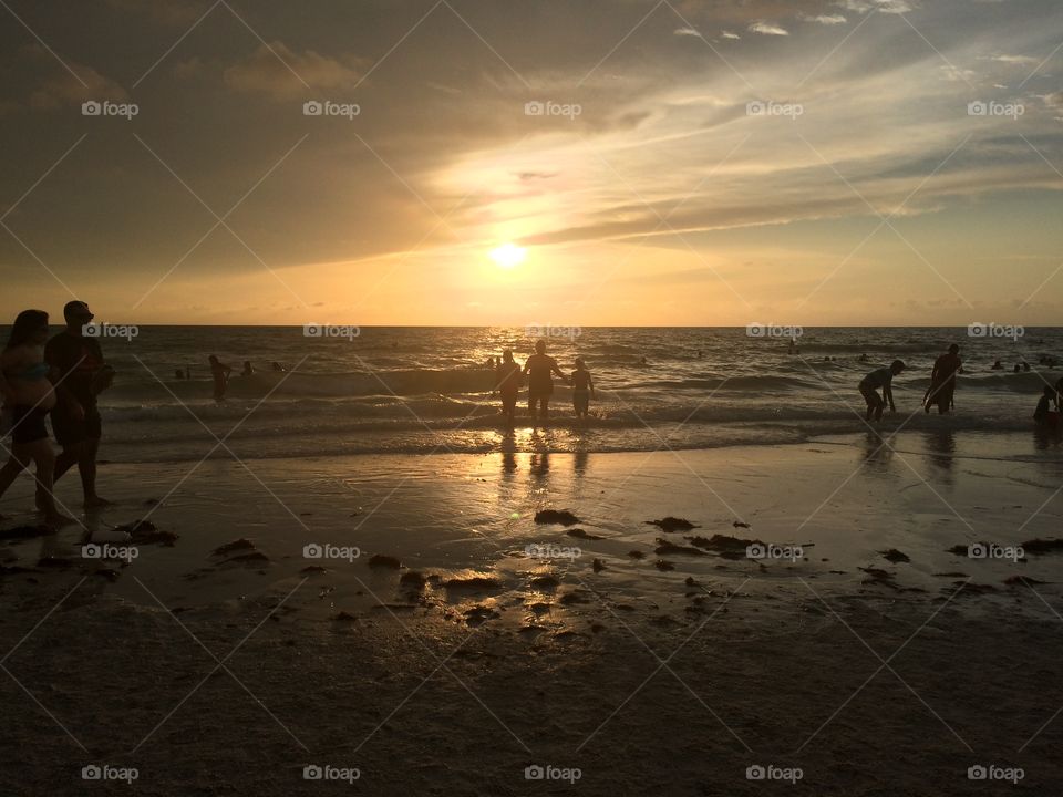 Beach, Sunset, Water, Dawn, Sea