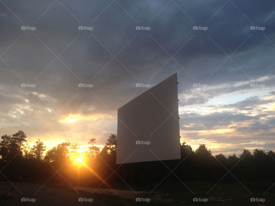 Sunset at the drive in