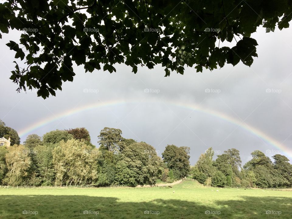 Today’s Rainbow ... strong  winds blew these dark clouds in quickly and a little bit of rain fell at the same time as the sun tried hard to shine ... snapped whilst out for a walk today along the riverbank ... 