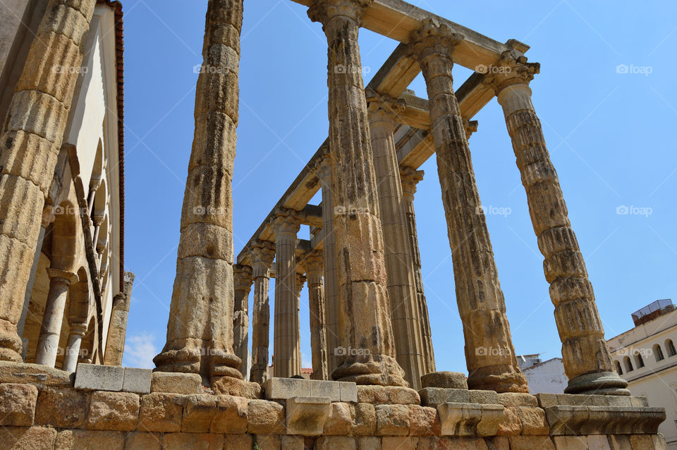 Roman temple to Diana, Mérida, Spain.