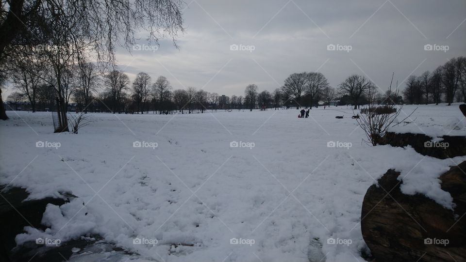 Snow day, Victoria Park