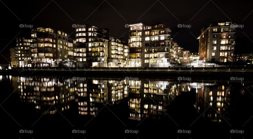Reflections in Nissan river, Halmstad, sweden. 