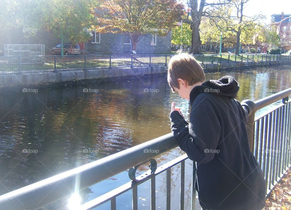boy and canal
