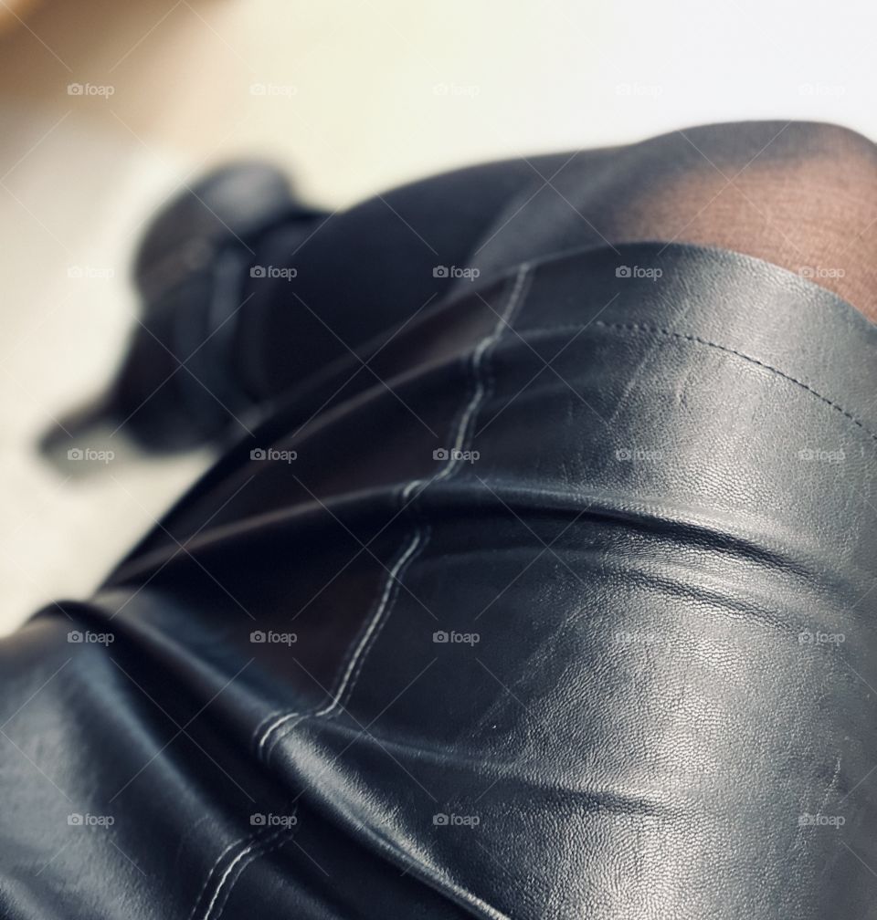 Black leather 