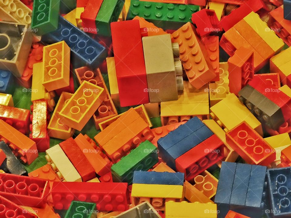 Colorful Lego Bricks. Giant Pile Of Colorful Loose Lego Bricks
