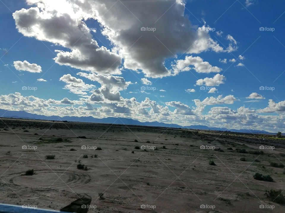 sky desert clouds