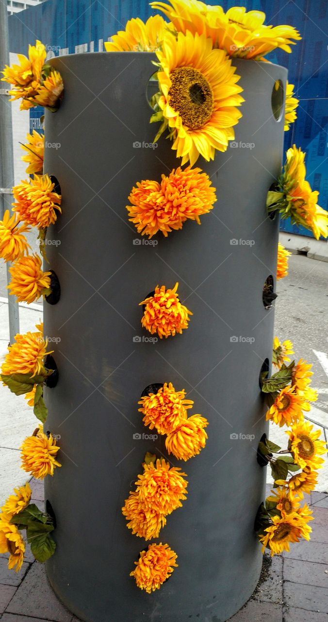 Art work with sunflowers