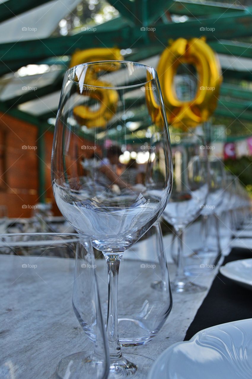 Close-up of wine glass