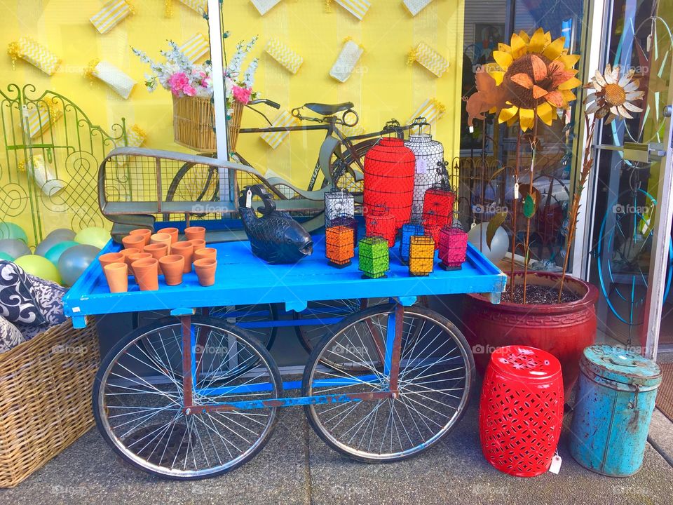 Cart & Bike Merchandise Street Display