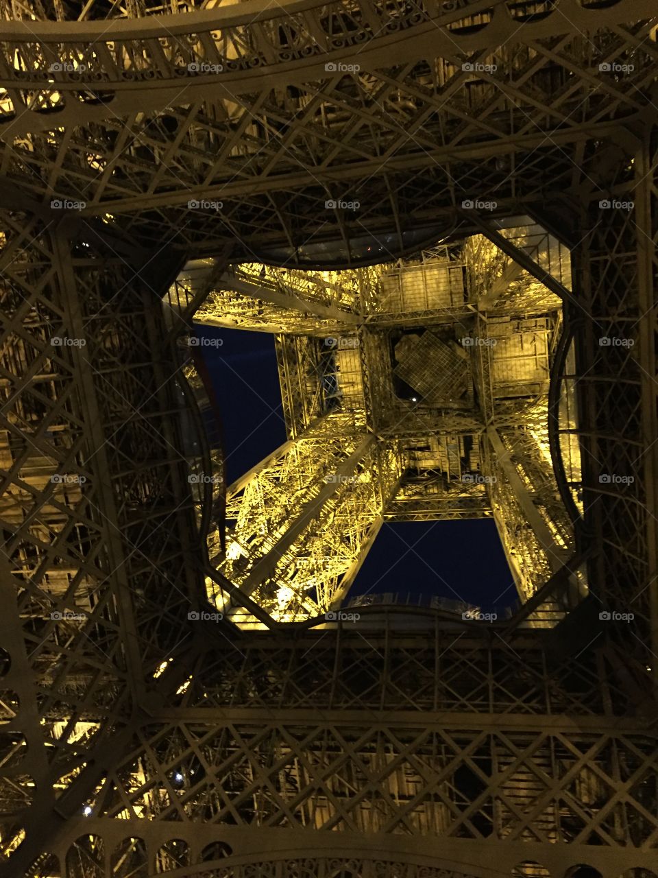 Colour stories: Yellow. Detail if the Eifel Tower in Paris 