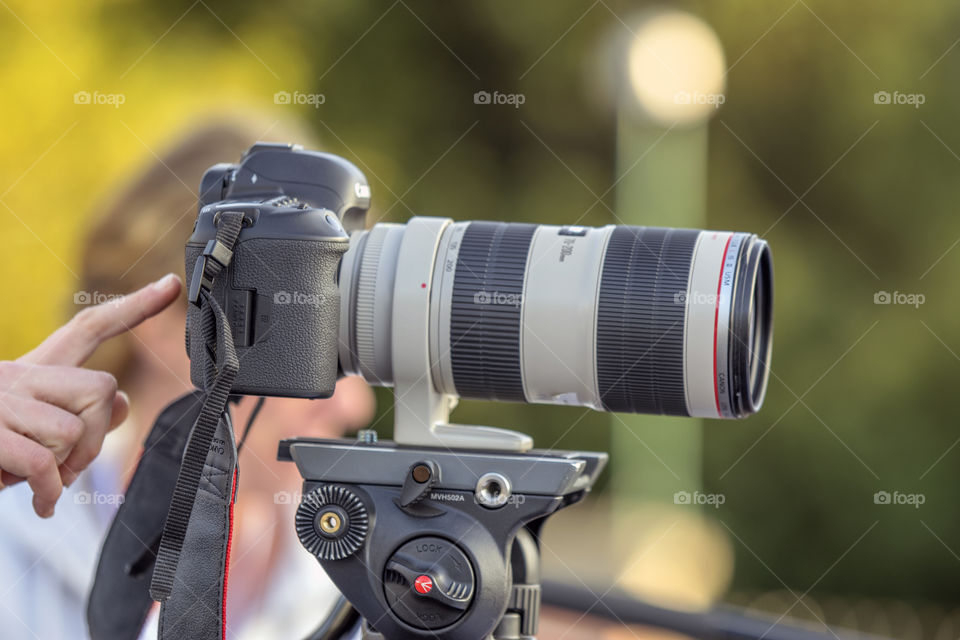 Close Up Of A Canon Camera At Den Haag City The Netherlands 2018
