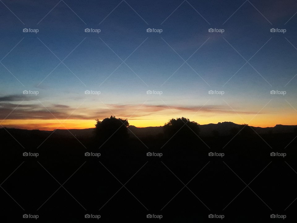 A beautiful display of plateaus at evening.