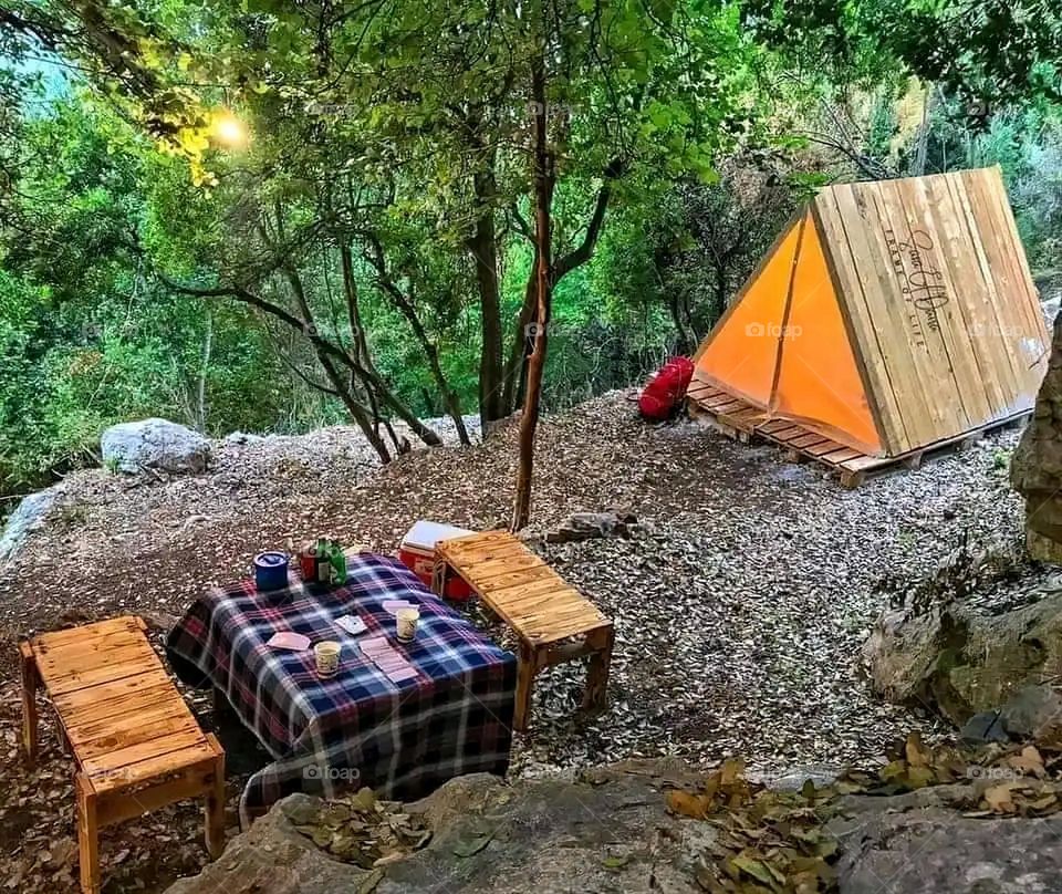 Glory be to God, the magnificent and picturesque view and the natural green trees are a view that is nothing more wonderful than it