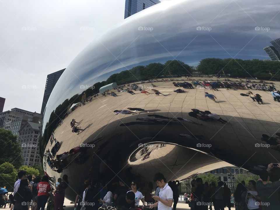 Chicago bean reflection