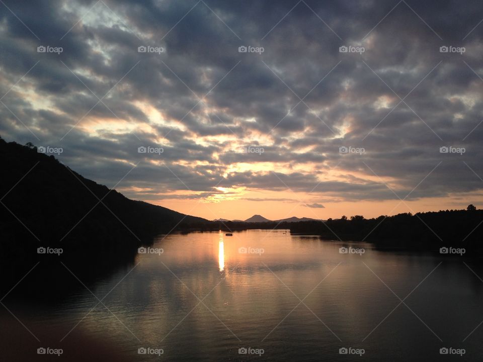 Arkansas river sunset 