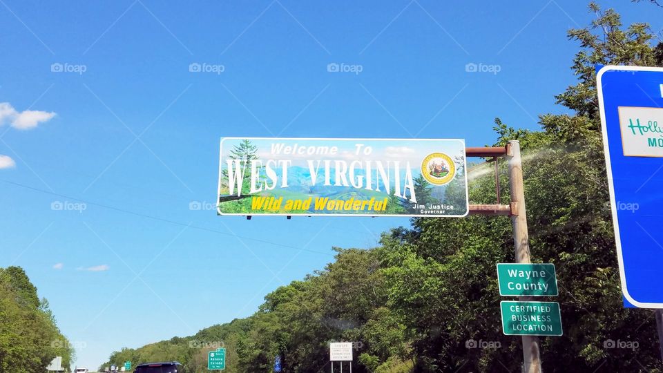 welcome to West Virginia sign