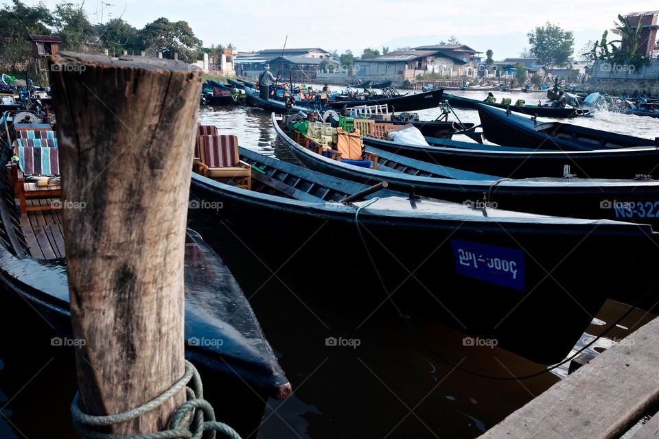 Docked boats