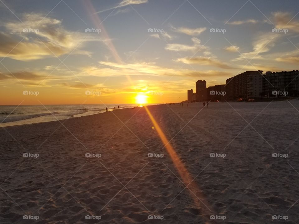 Sunset Rays at Orange Beach