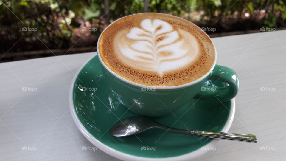 Said good morning with a cup cappucino.