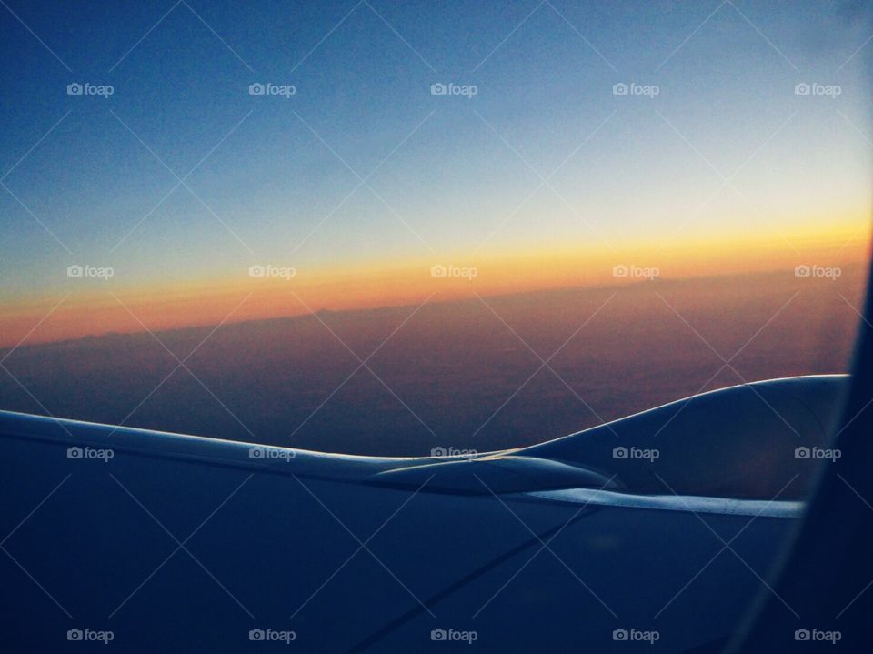 Sunset While On An Airplane Ride