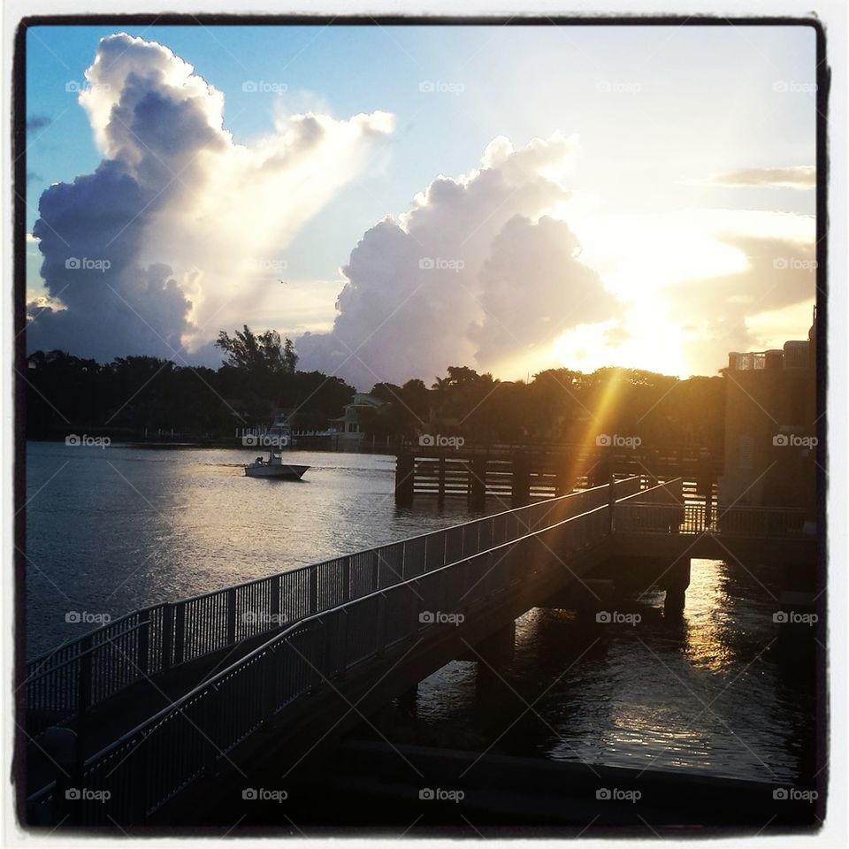 sunrise on the water