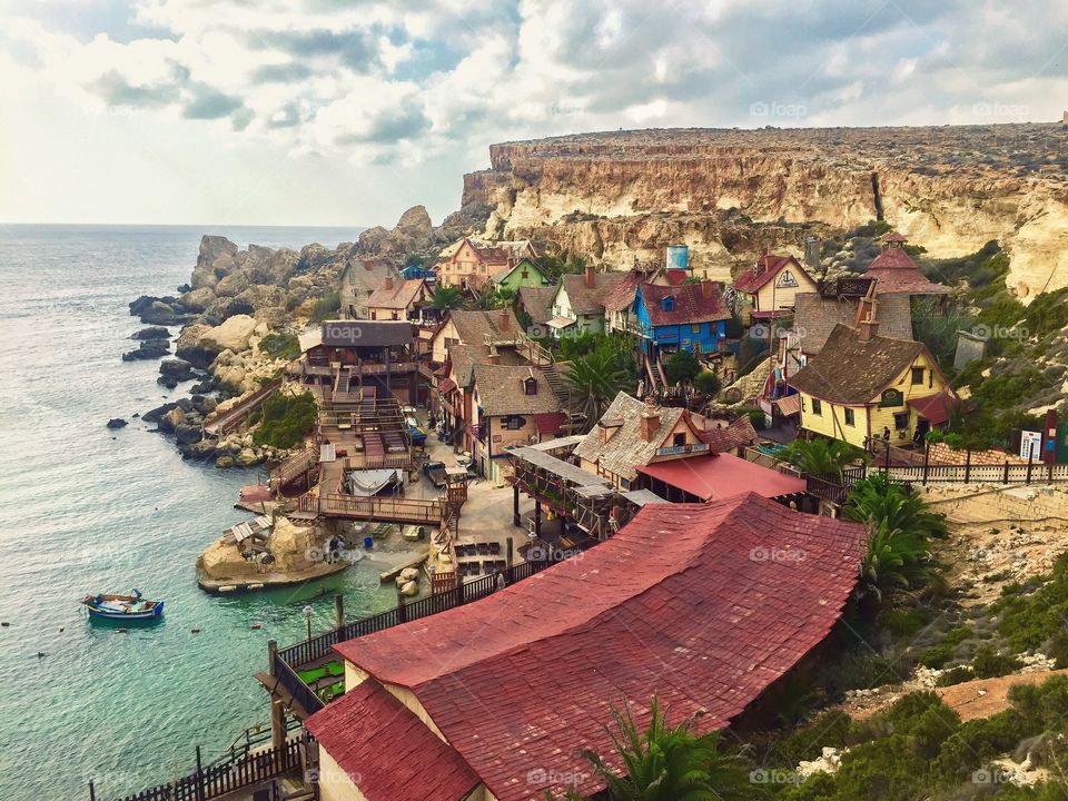 Popeye village, the original backdrop of the movie Popeye, in Malta