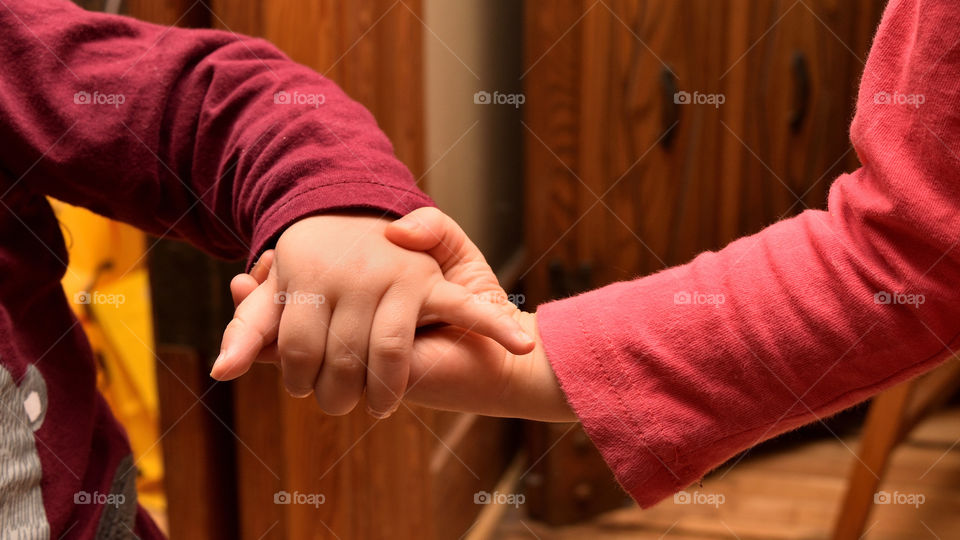 Close-up of holding hands