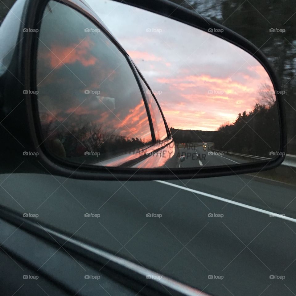 Sunrise in the mirror