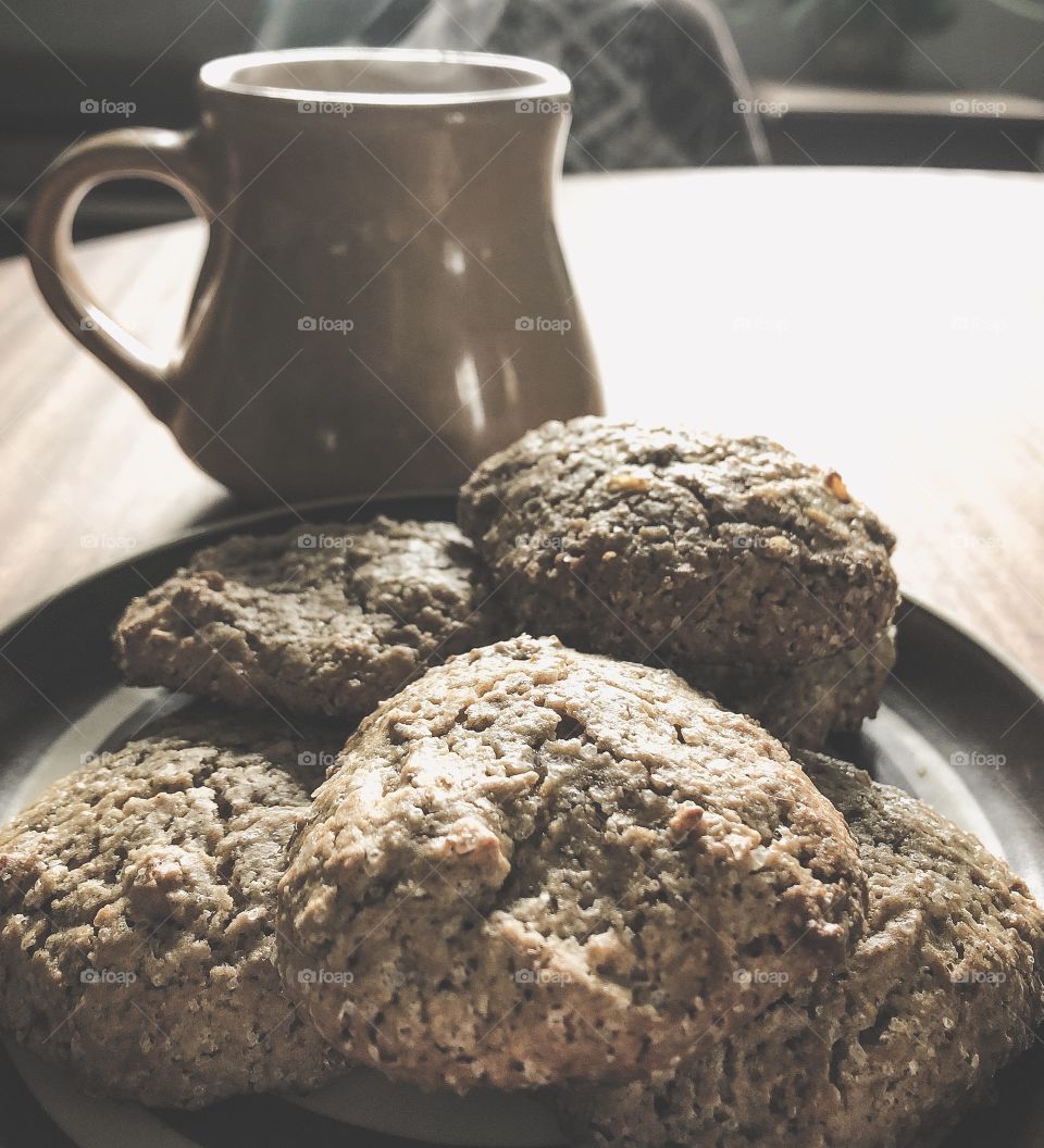 Hot tea and homemade biscuits, a warm a comforting combo