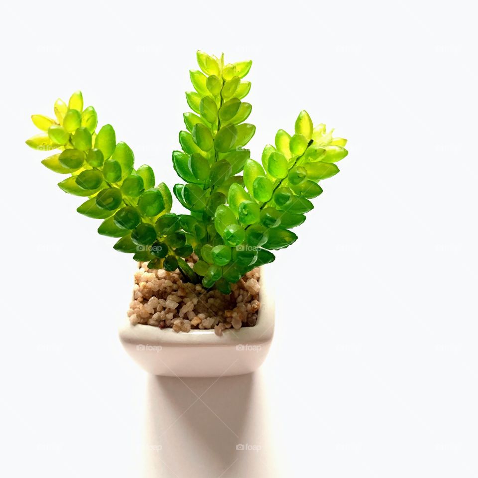 Mini artificial plant pot