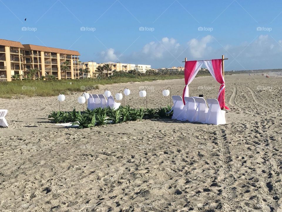 beach wedding. Cape Canaveral Florida