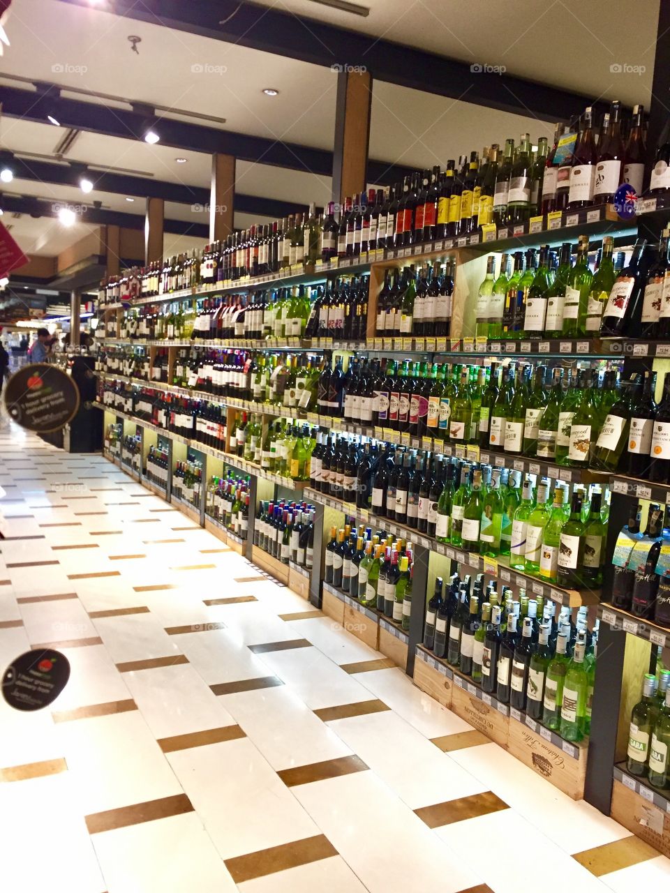 Good collection of wine on display for selling  at reasonable price 