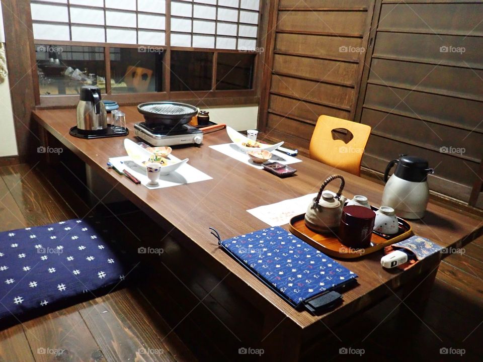 Japanese traditional dining  tatami