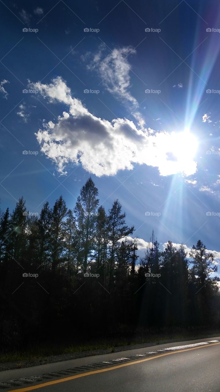Scenic view of road at morning