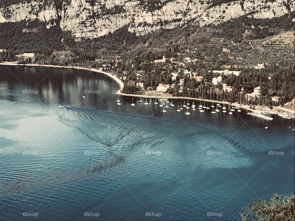 Panoramic view of the Garda Lake 