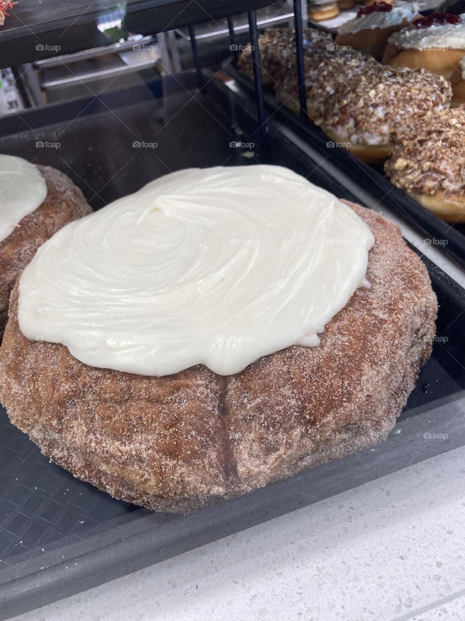 Huge delicious donuts at DG Donuts 🍩