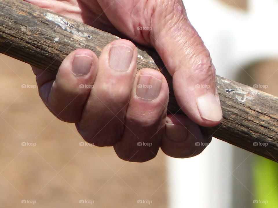 Close up hands gardening 