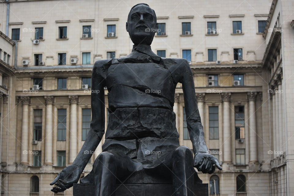 The statue of Iuliu Maniu in Bucharest, Romania