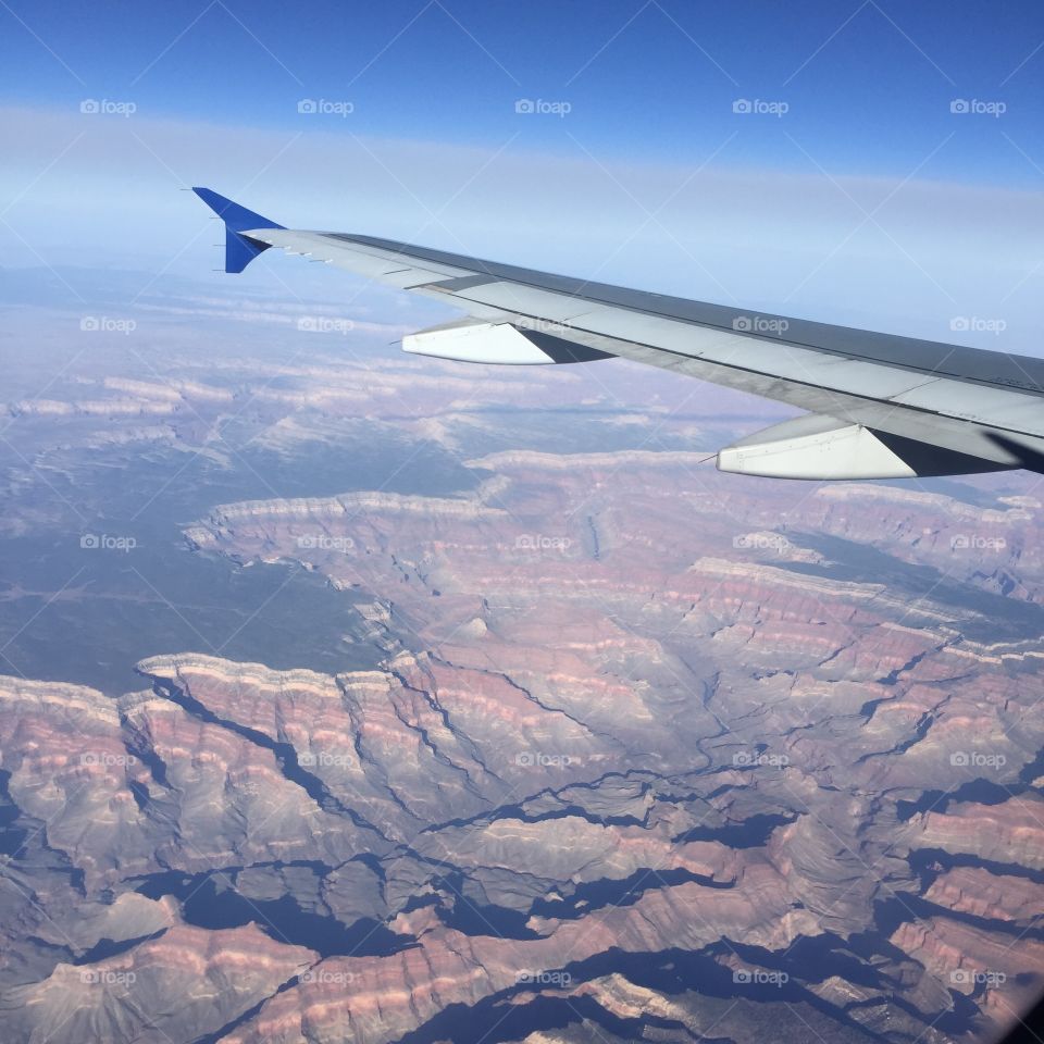 Flying over the Grand Canyon. Grand Canyon