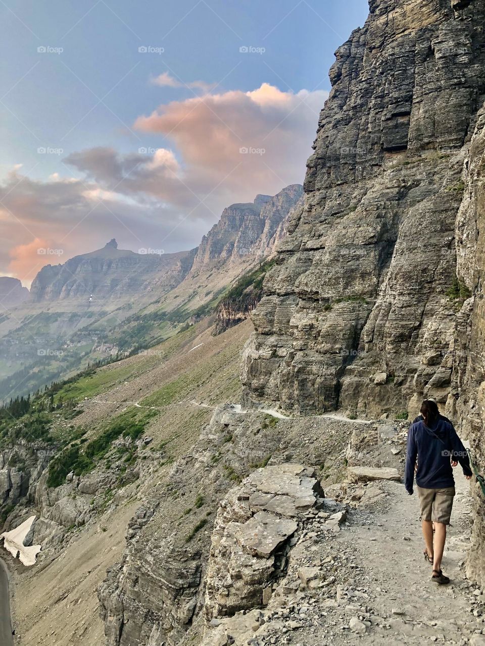 Sunset scrambling along the highline trail in Glacier National Park in Montana is breathtaking..!