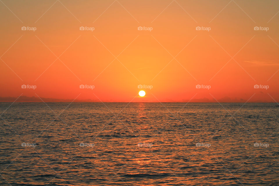 Sunset over the Indian Ocean 