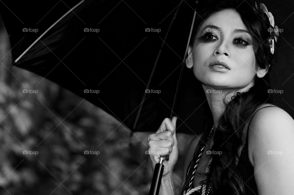 black umbrella