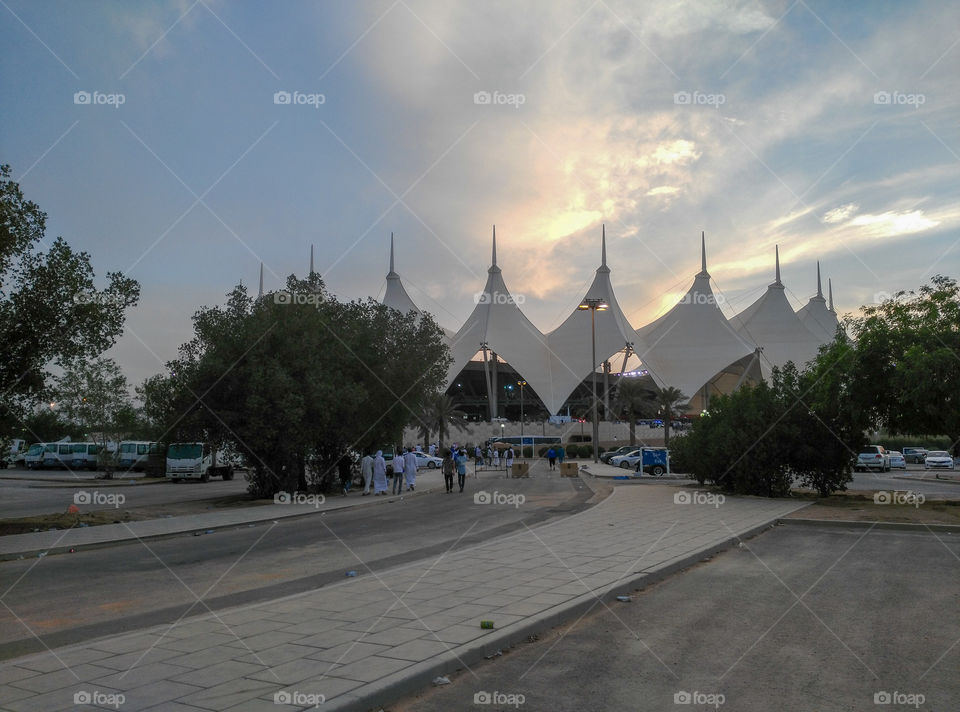 King Fahd International Stadium at sunset, Riyadh, Saudi Arabia
