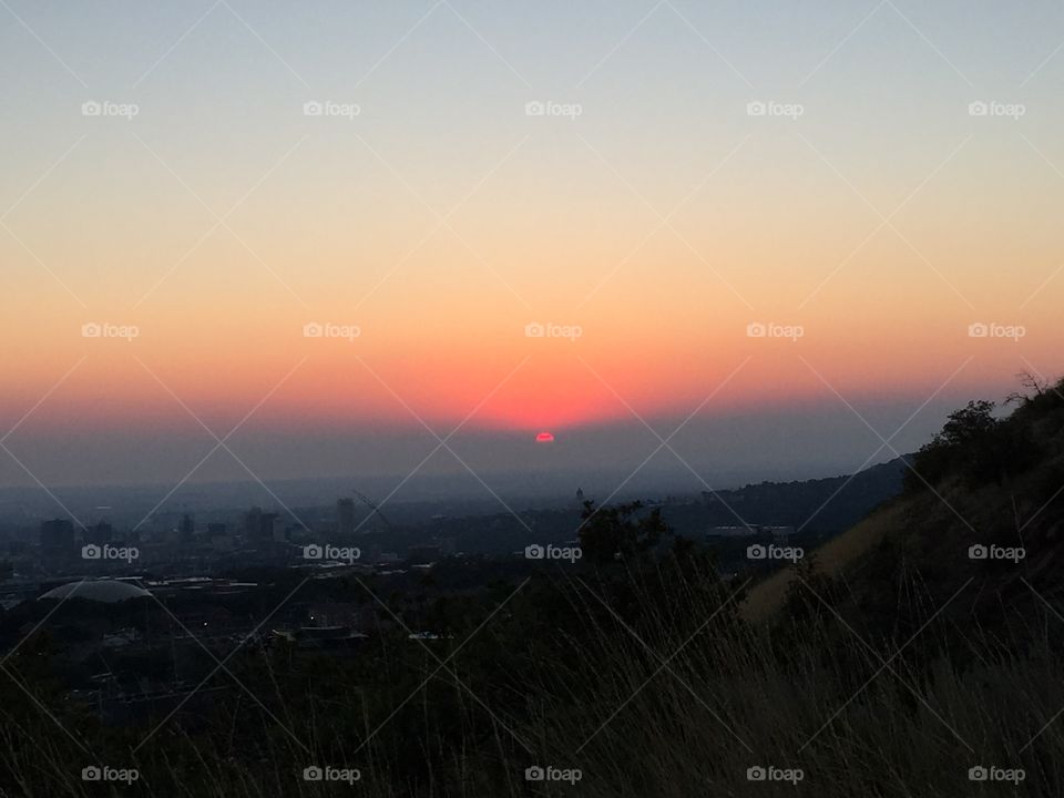 Sunset, Dawn, Fog, No Person, Mountain
