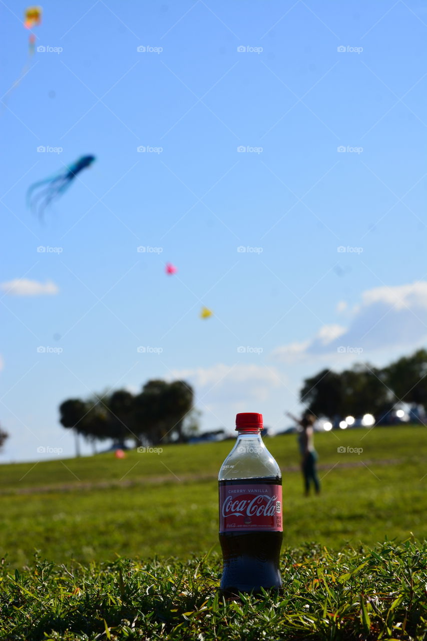 Flying with cherry coke