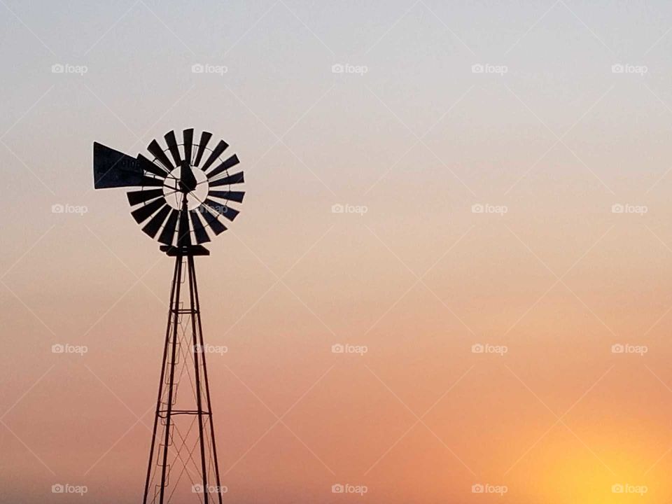 Windmill in Sunset Prosper Texas
